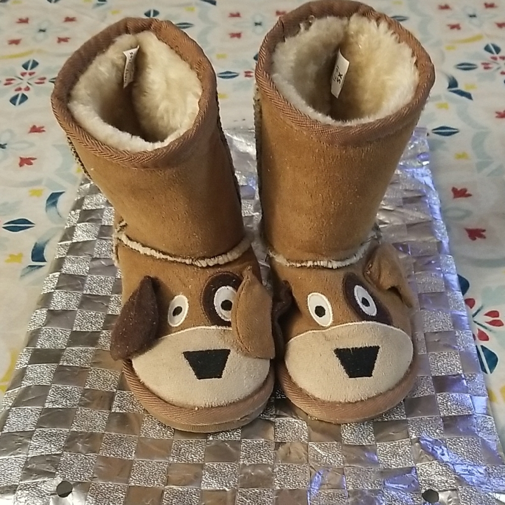 Lazy One Toddler Child Slip On Dog Toasty Toes Boots - Size XS 6-7